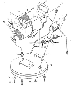 Wl5059, Wl505900, Wl505900aj Tank Parts Diagram and Parts List for WL5059  Campbell Hausfeld Compressor
